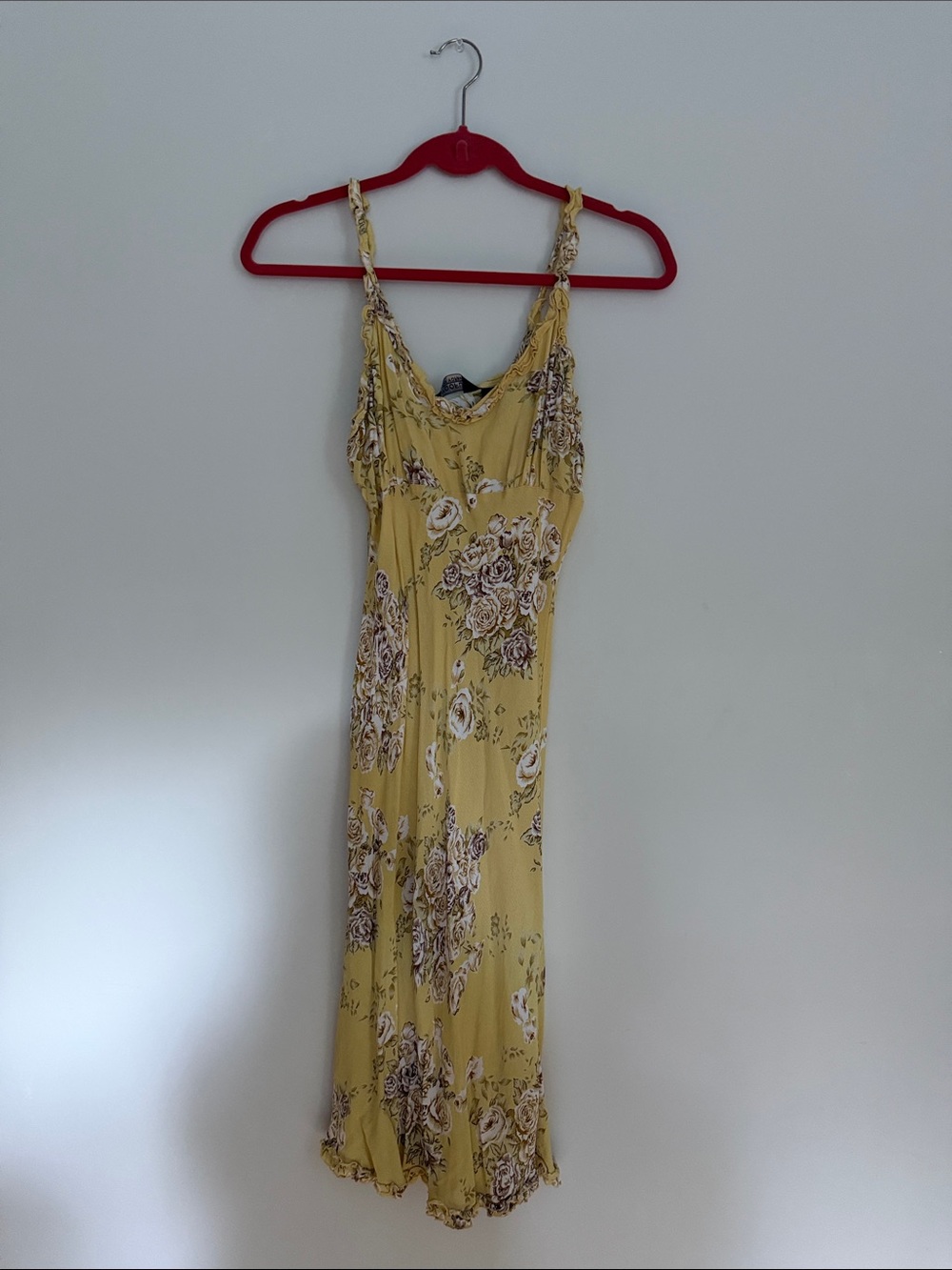Vintage Twoofus Floral Yellow Slip Dress